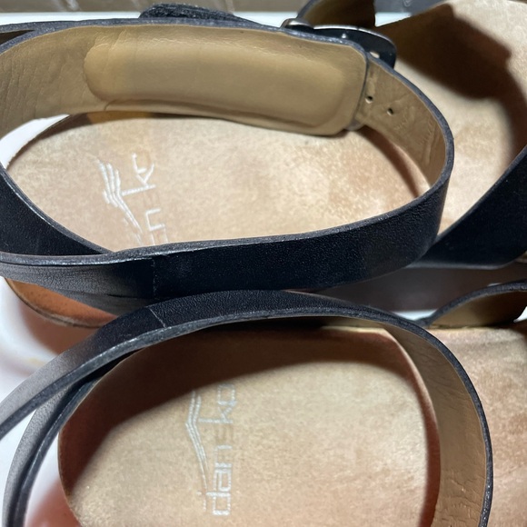 Dansko Black Sandals with Gold Buckles - Picture 5 of 5